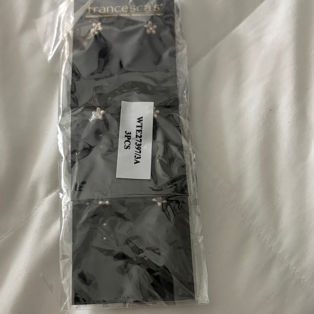 Francesca's Collections Black and White Earrings